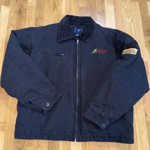 Rare - See Details Vintage 90s Detroit Port Authority‎ Quilted Jacket Size XL.